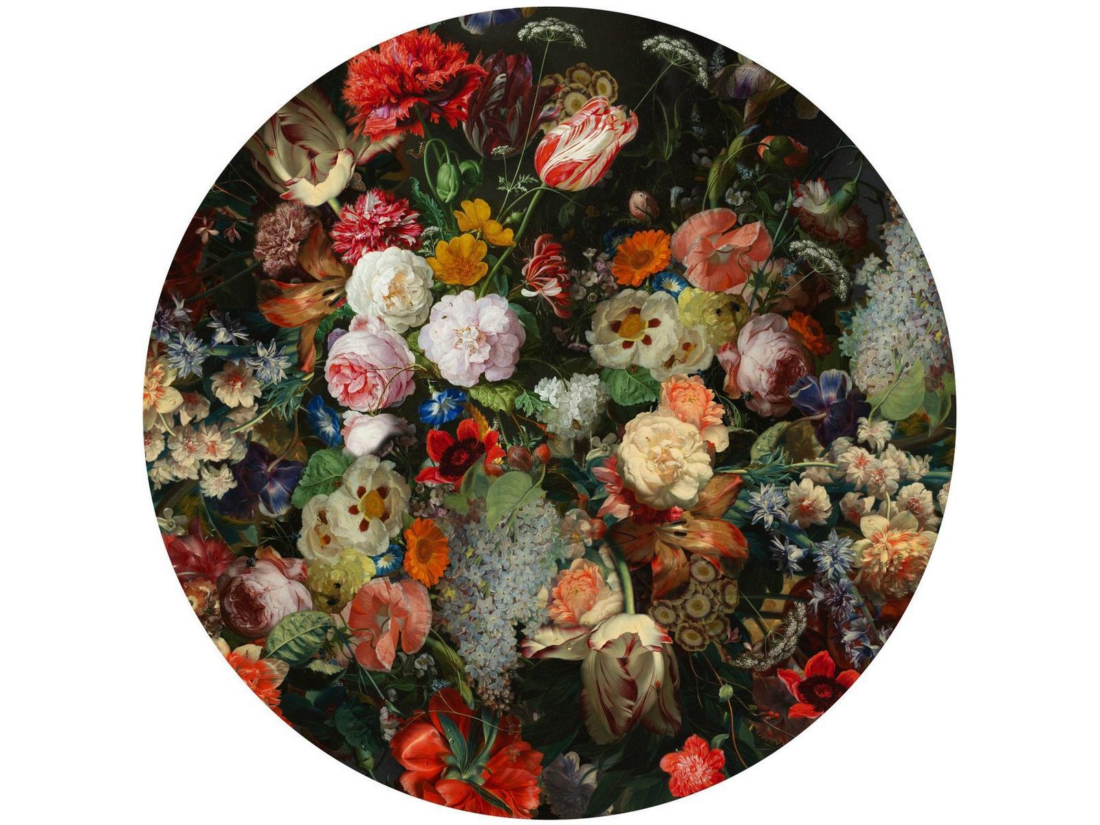 EDEN QUEEN Round rug with floral pattern