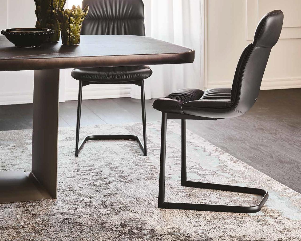 KELLY CANTILEVER Eco-leather chair