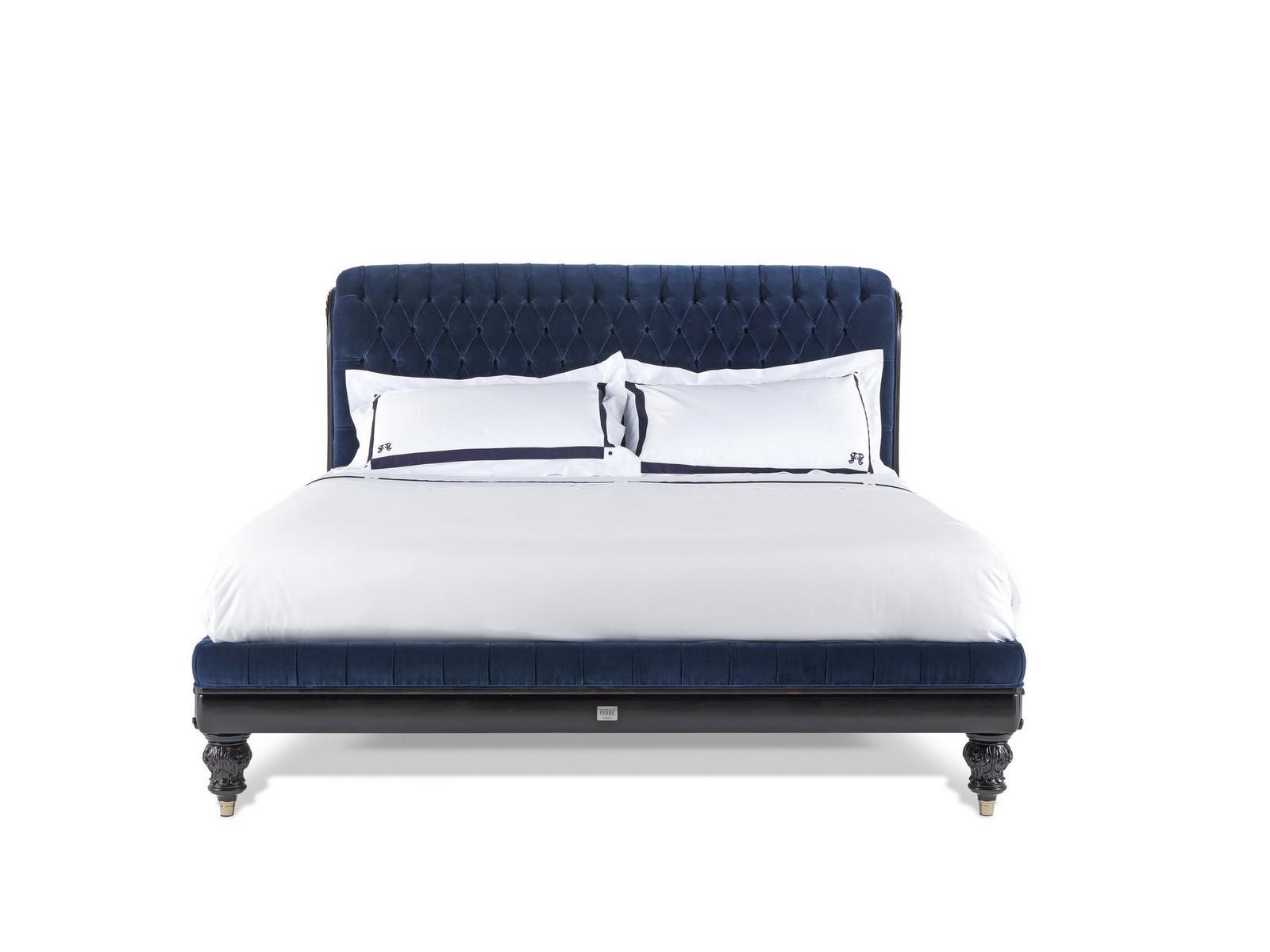 ALLISTER Double bed with tufted headboard
