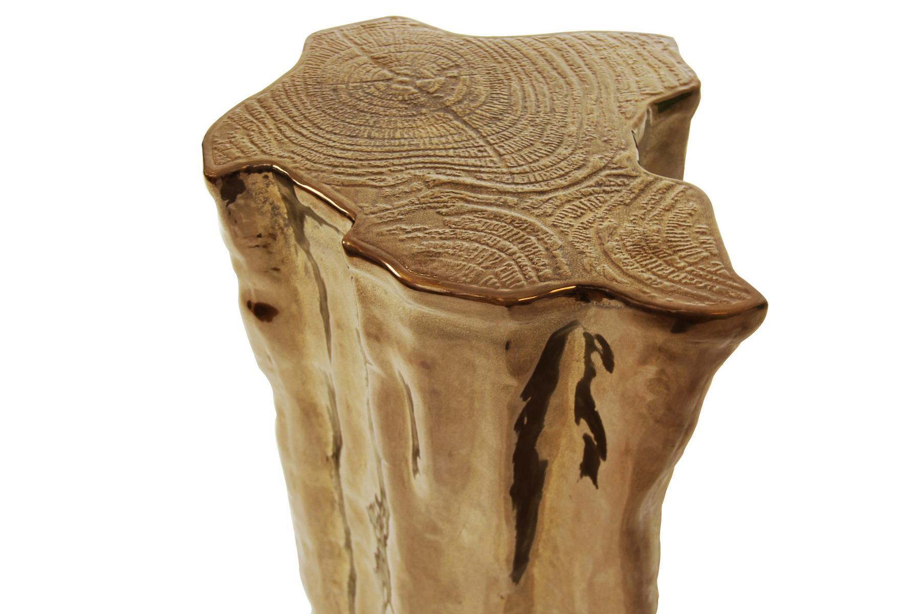 EDEN CERAMIC Brass side table