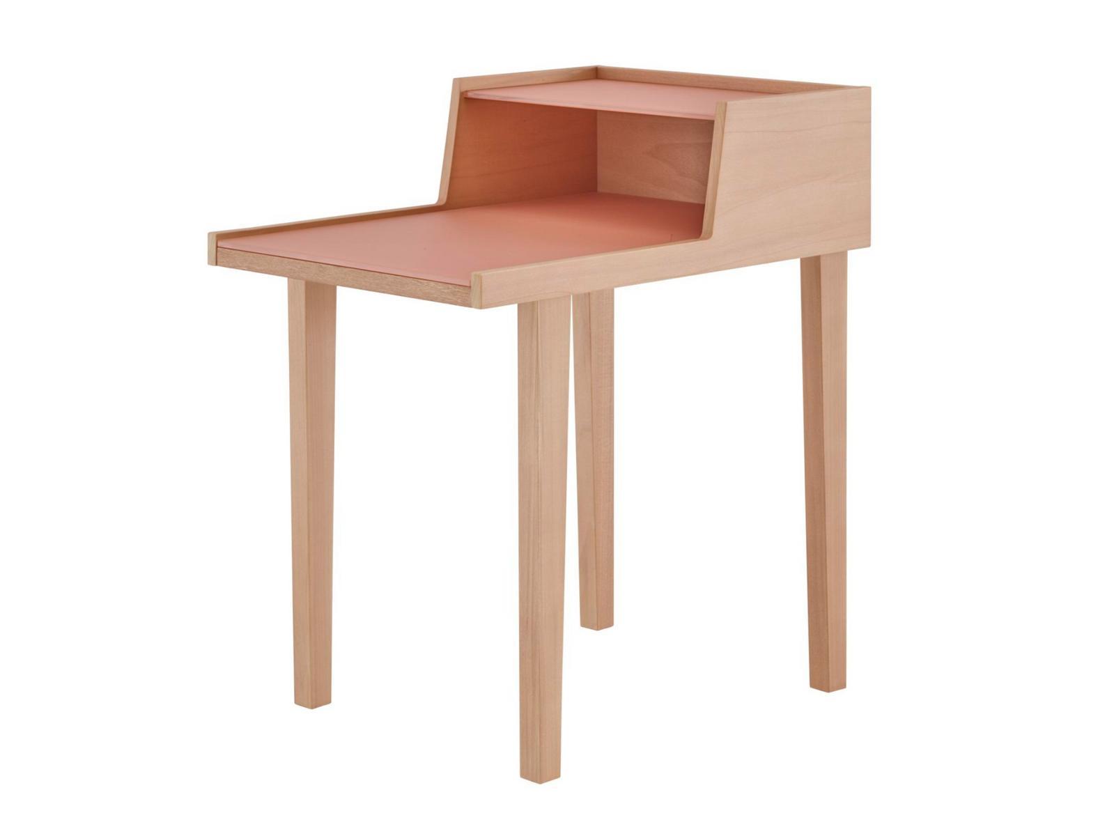 PAVANE Rectangular solid wood bedside table