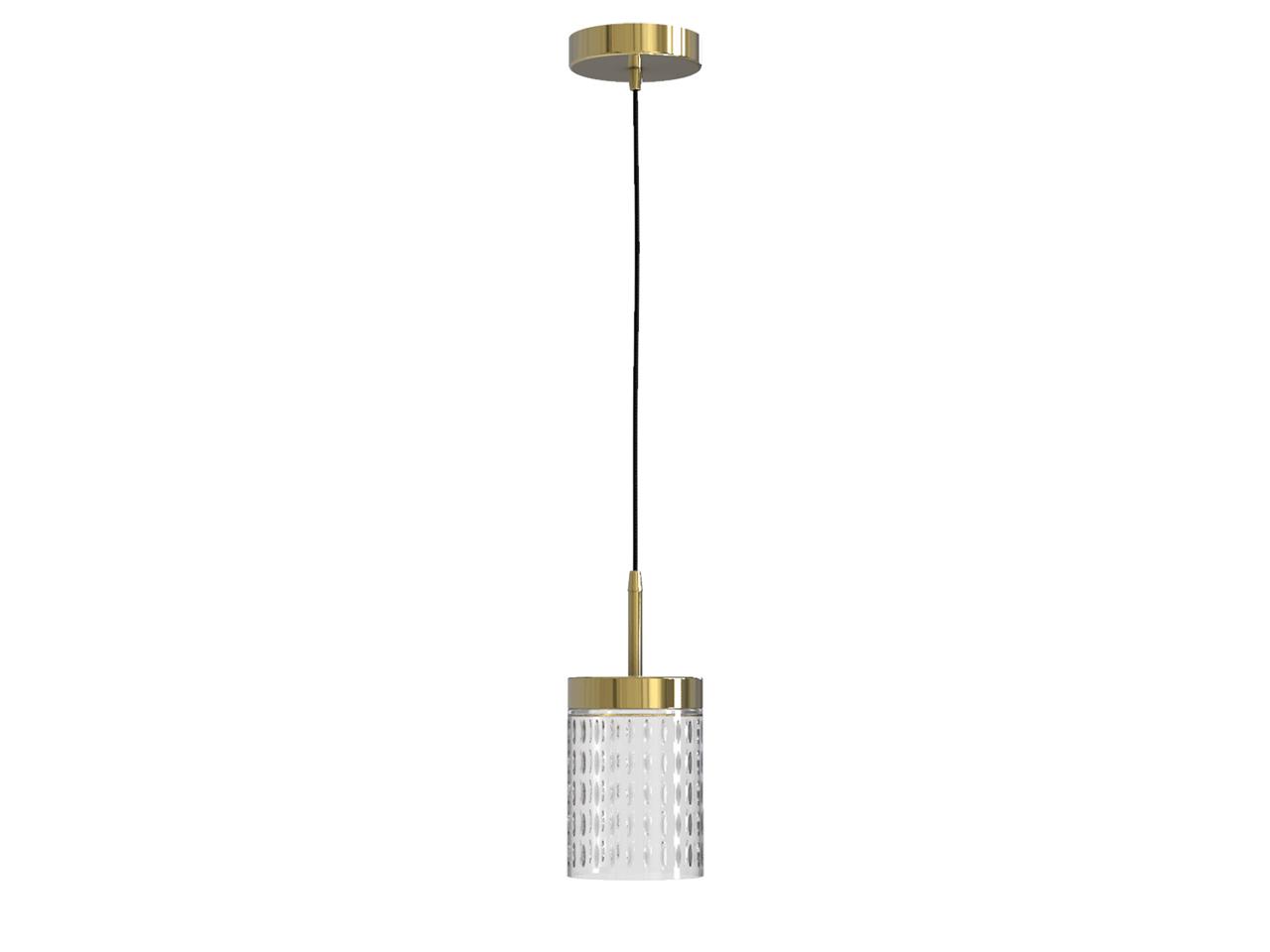 QUARZO 725/S1 LED crystal and metal pendant lamp