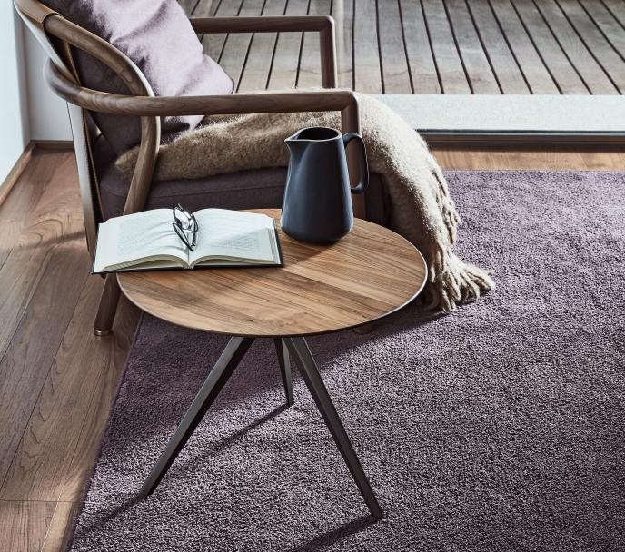 ZEFIRO Round wooden side table