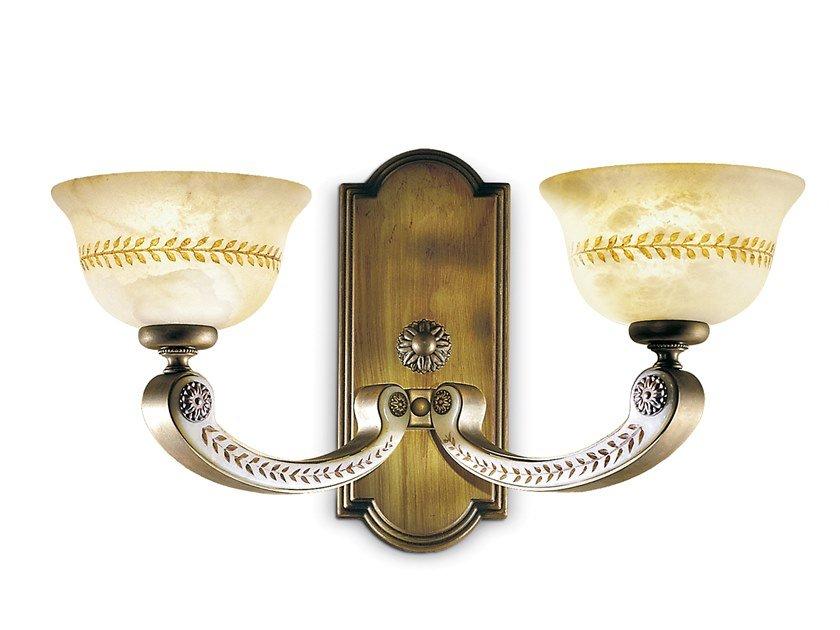 VERA 2268/A2 Rust finish wall light with alabaster
