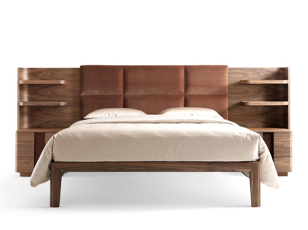 YORK Double bed with integrated nightstands