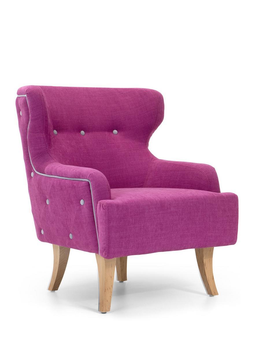 DONNA Tufted fabric armchair