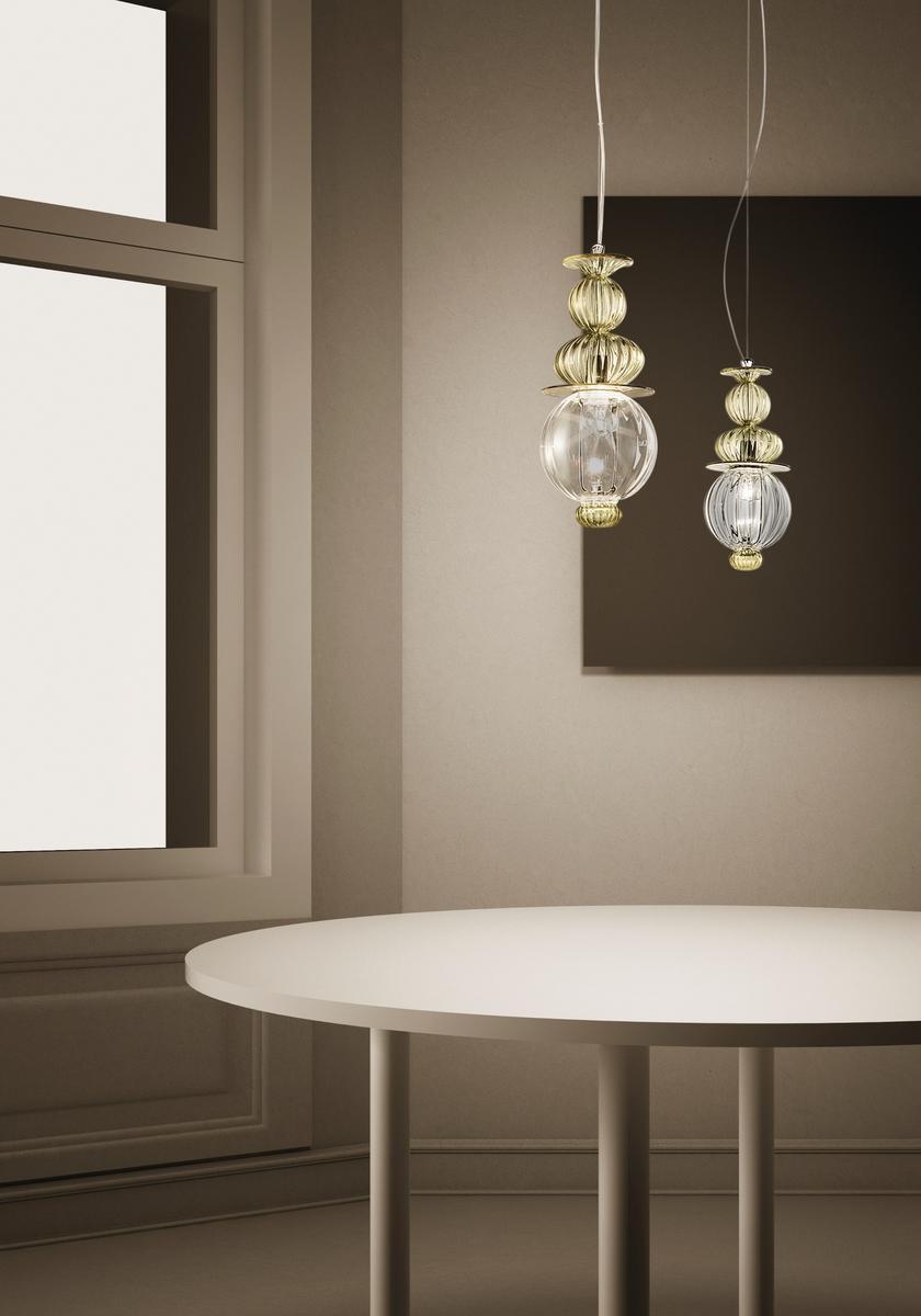 IGLOO Blown glass pendant lamp