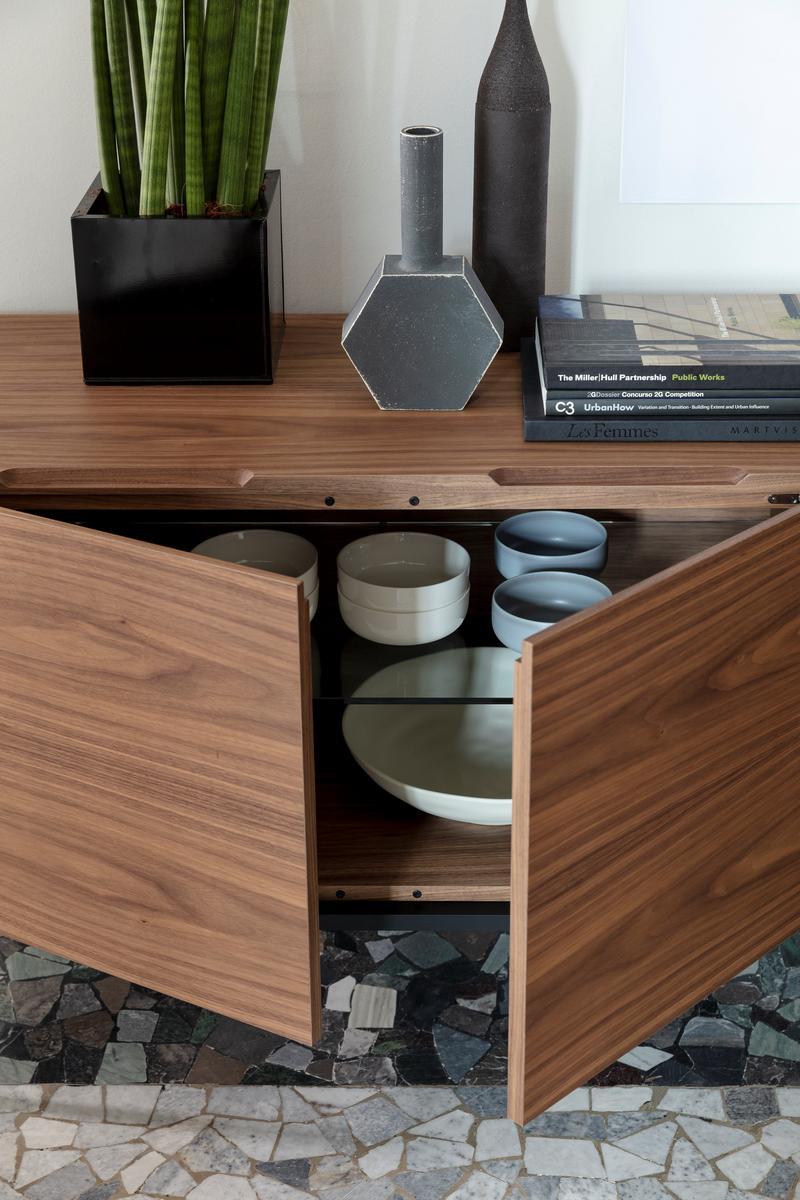 KANTO Canaletta walnut sideboard with doors