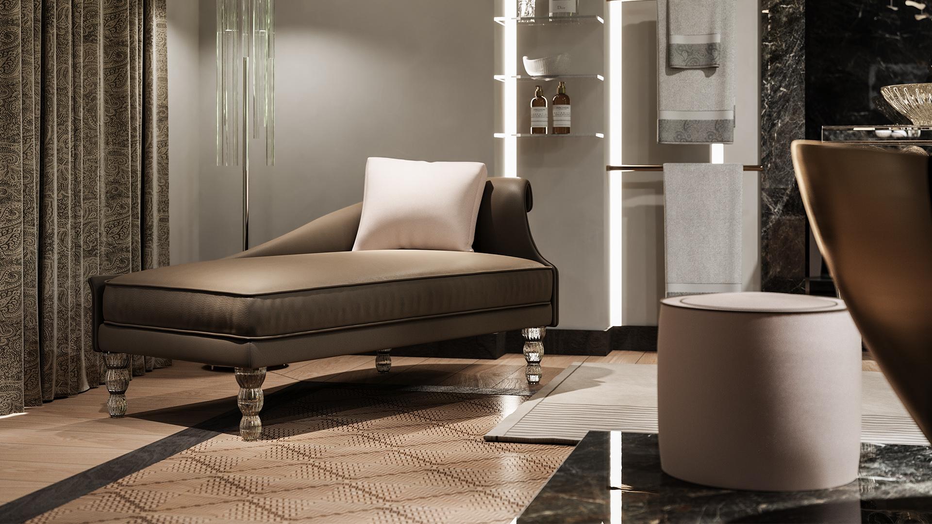 CASANOVA Upholstered leather day bed