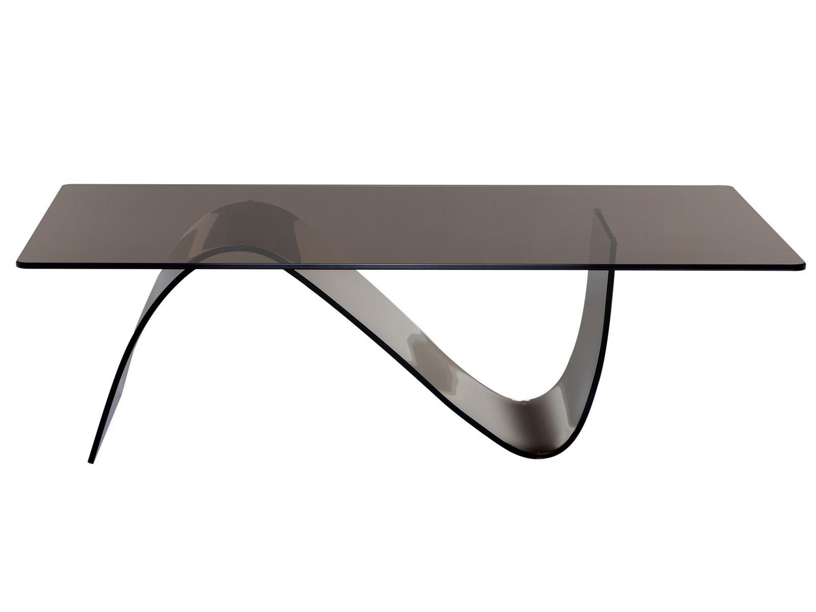 ONDA Low rectangular glass coffee table