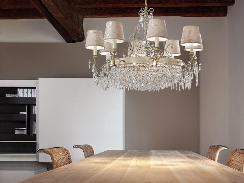 GLASSÉ 8+4 Metal chandelier