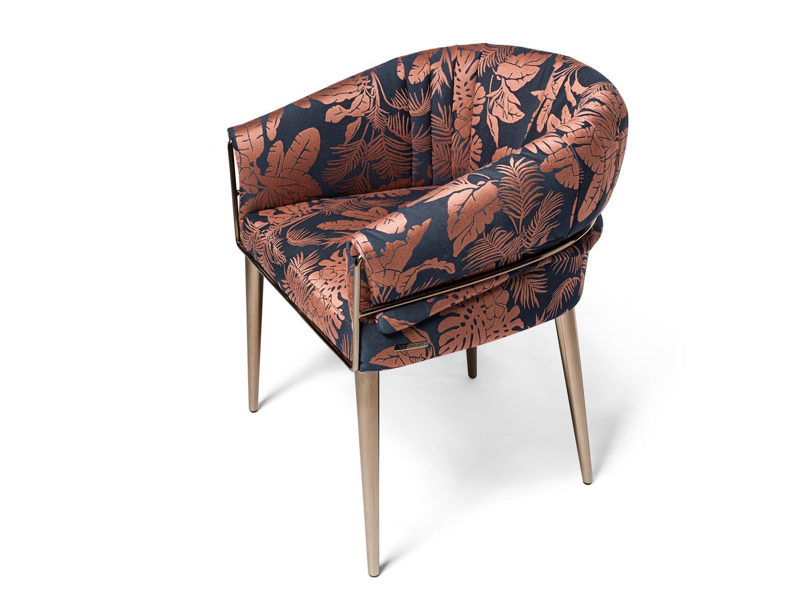 AMINTA Upholstered fabric easy chair with armrests