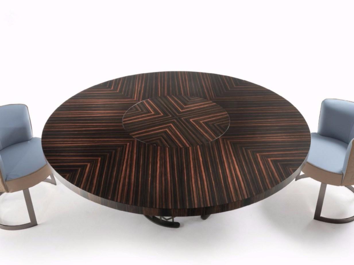 CLAIRMONT Round leather table