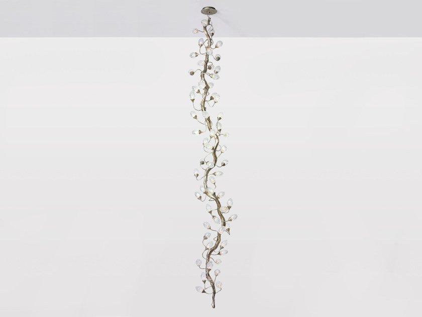 LOTUS CT3372/59 LED handmade bronze pendant lamp
