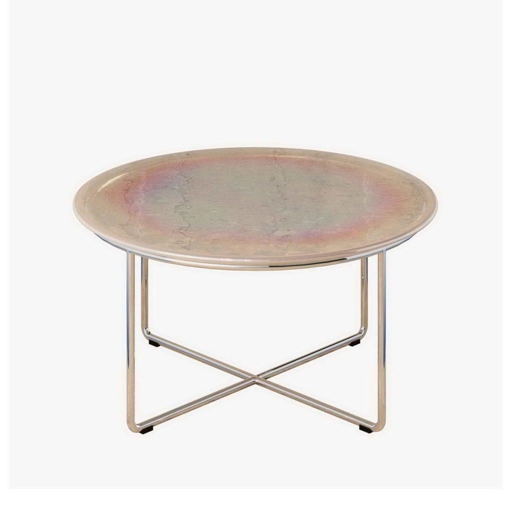 VINYL Round metal coffee table