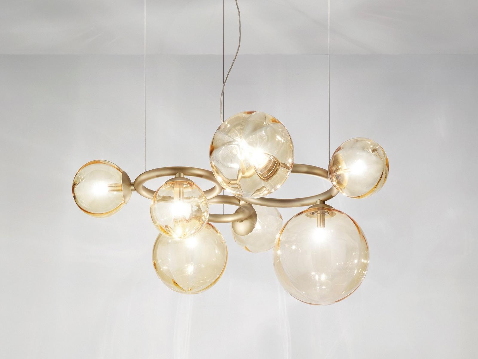 PUPPET RING SP Halogen glass pendant lamp
