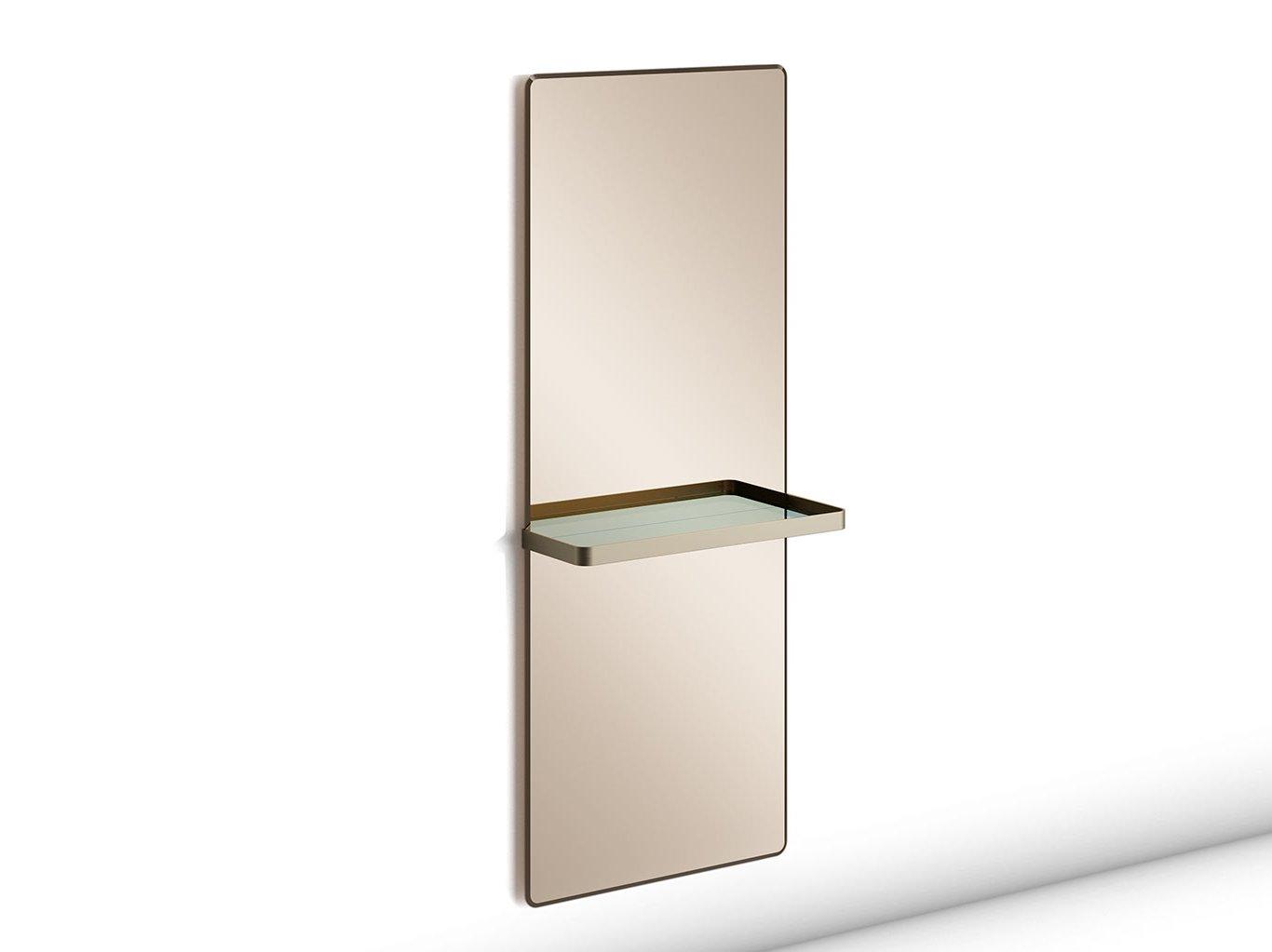 SHELF Rectangular mirror with shelf