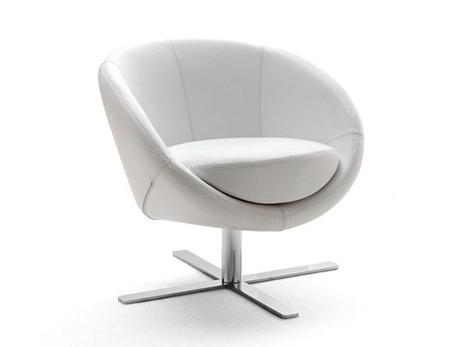 BOULE Swivel easy chair with 4-spoke base