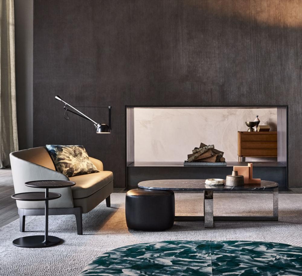 DOMINO NEXT Oval stone coffee table DOMINO NEXT Oval stone coffee table