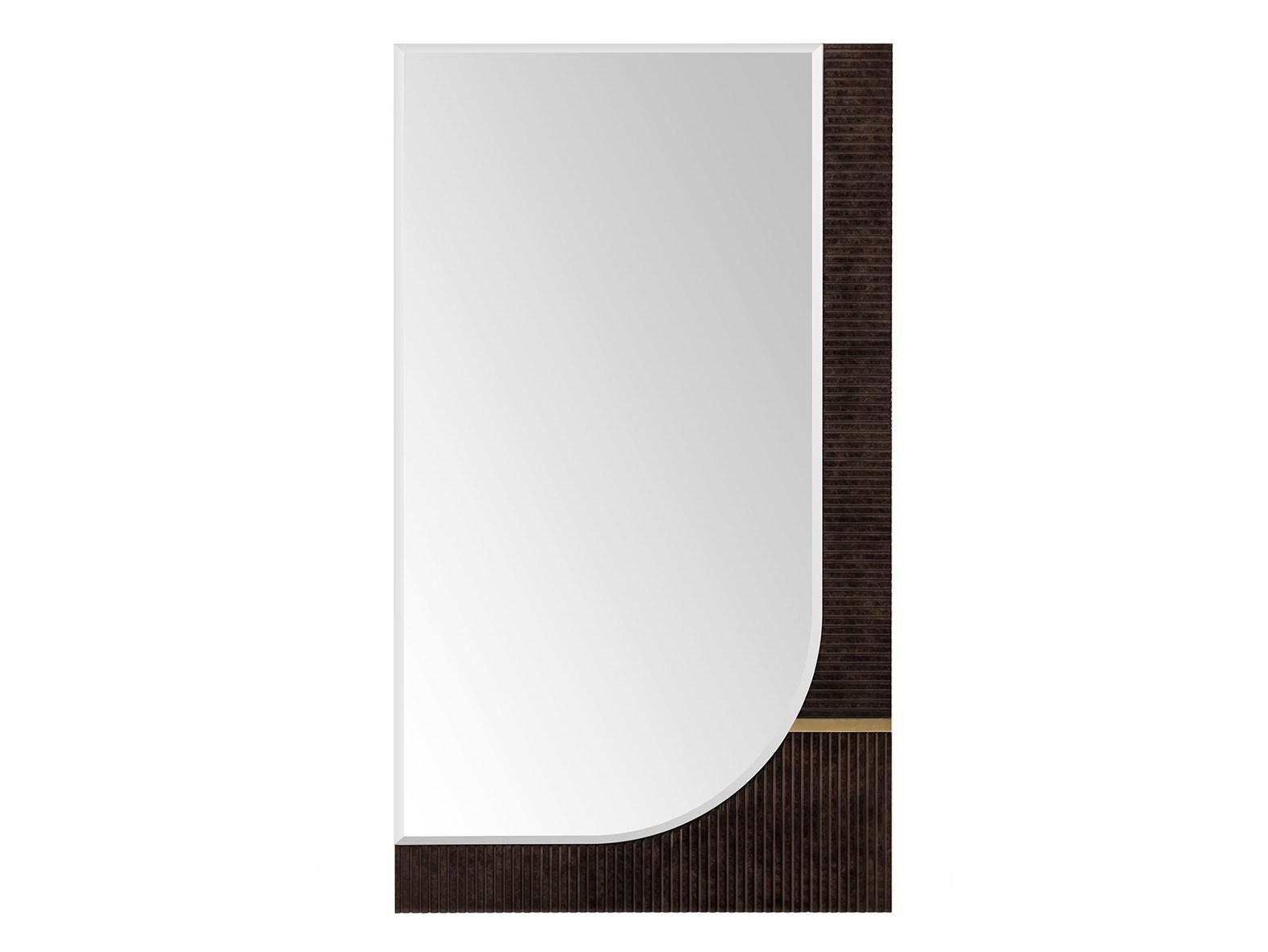ECLIPSE Rectangular wall-mounted wooden mirror