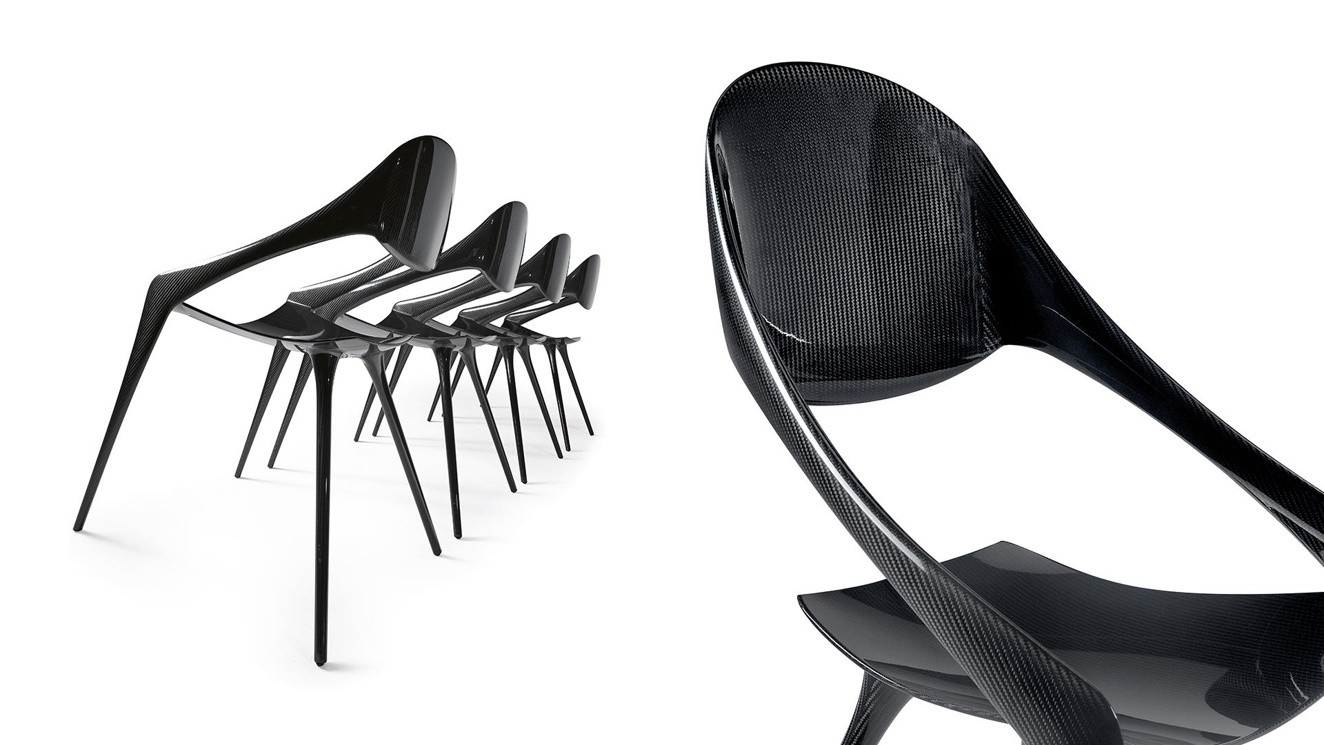 SHELL Contemporary style open back other materials chair with armrests