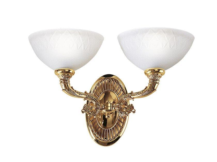 CLOE 1741/A2 French Gold wall light with glass