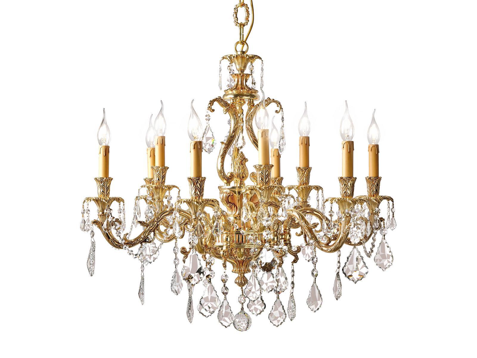 MARILYN 790/6+3-SH/P French Gold chandelier with Schoeler crystals