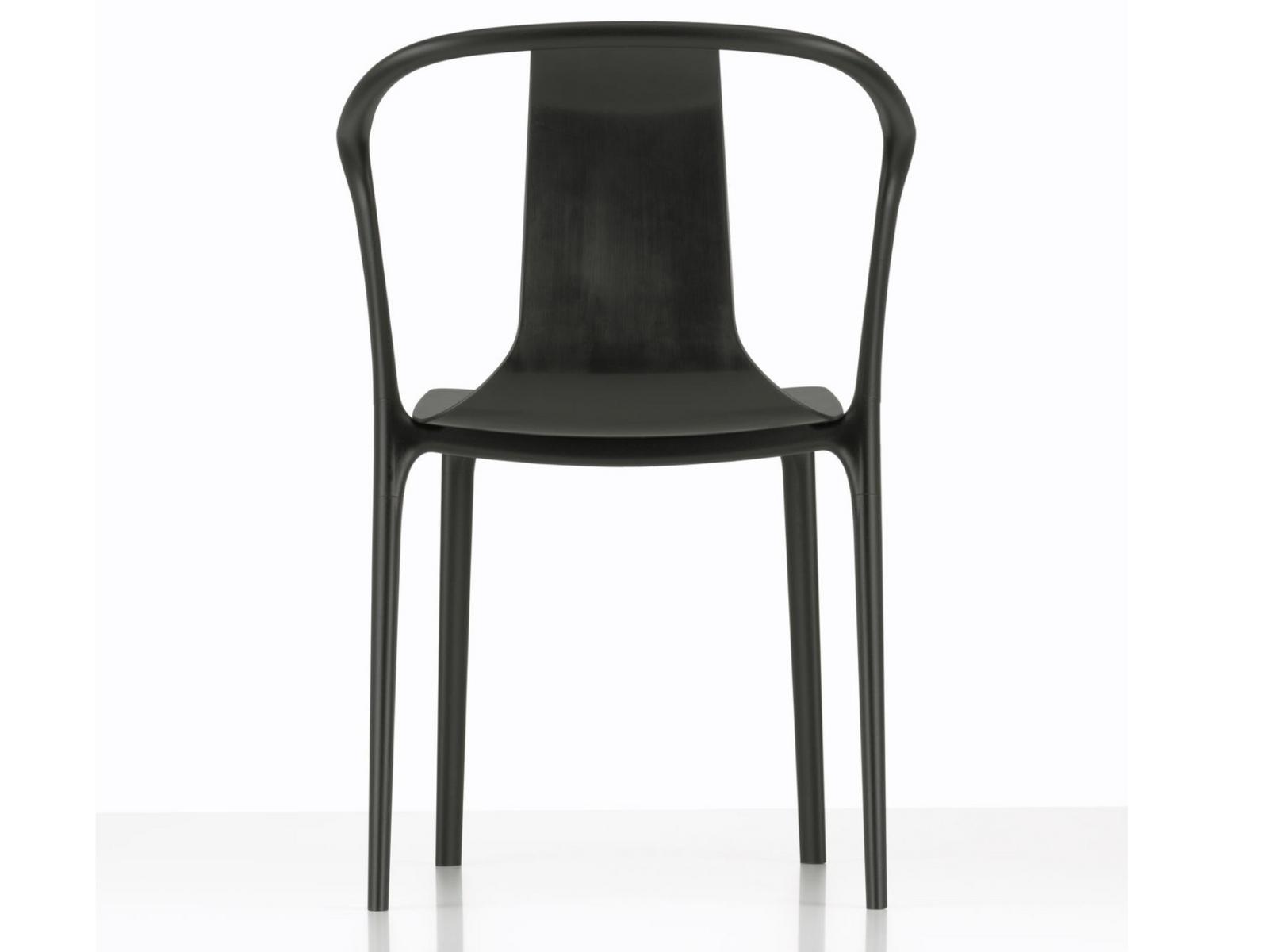 BELLEVILLE Stackable polyamide chair with armrests
