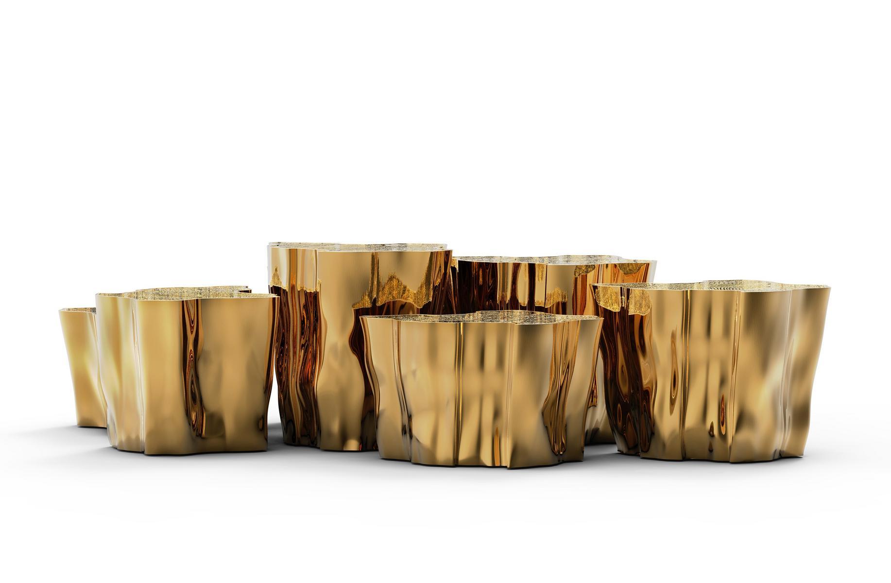 EDEN SERIES Brass coffee table for living room