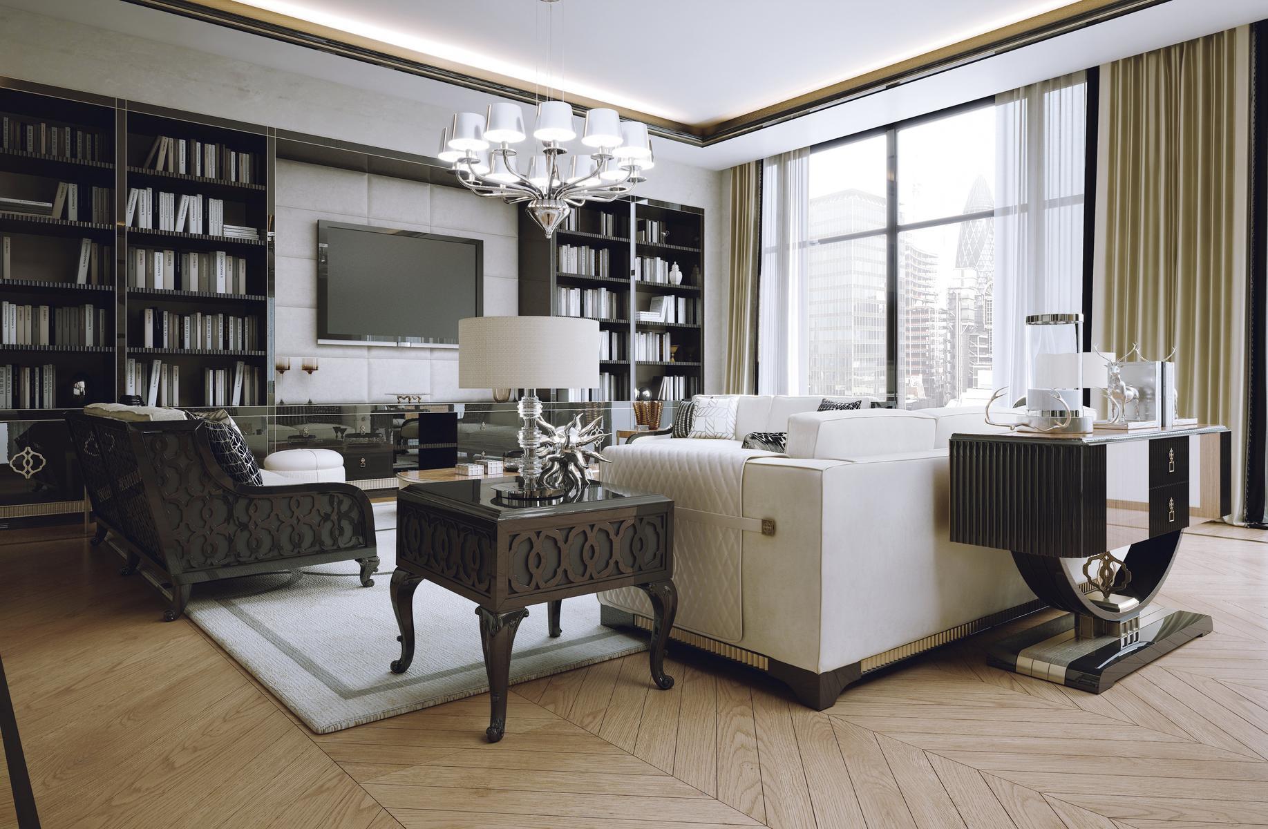 CLUB Square wooden coffee table for living room