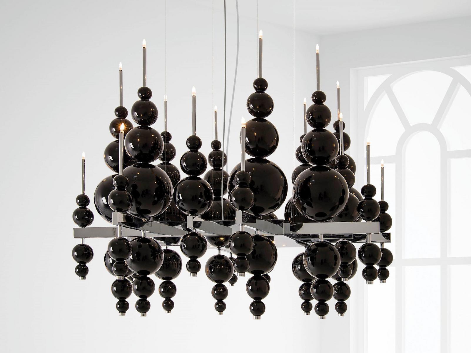 TEARS FROM MOON H20+9 Direct-indirect light glass pendant lamp