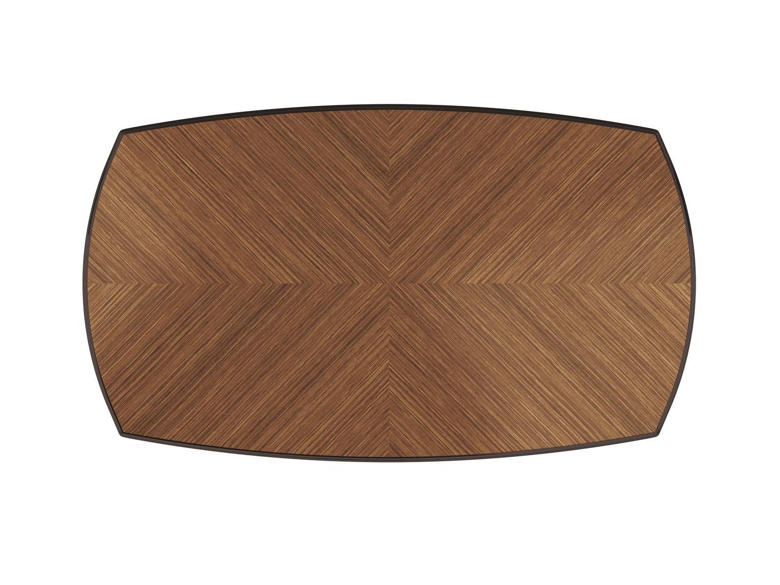 OTTO Low rectangular walnut coffee table with storage space
