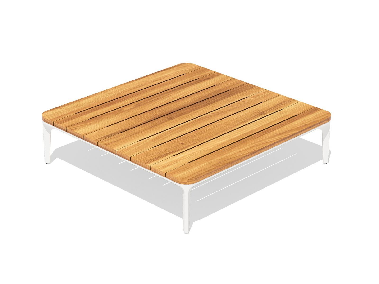 SLIM Square teak garden side table
