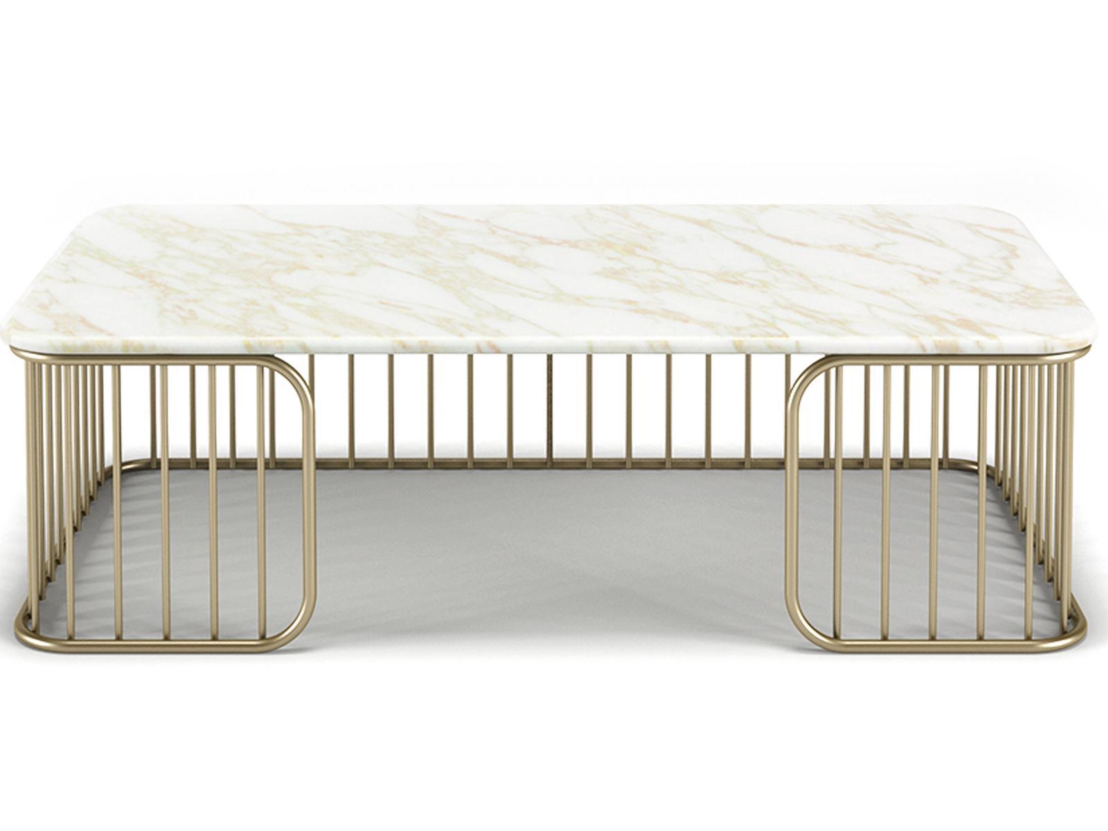 CHARLESTON Rectangular marble coffee table
