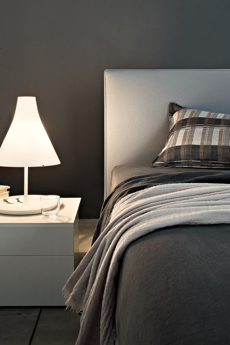 CAMILLE Upholstered fabric storage bed with removable cover