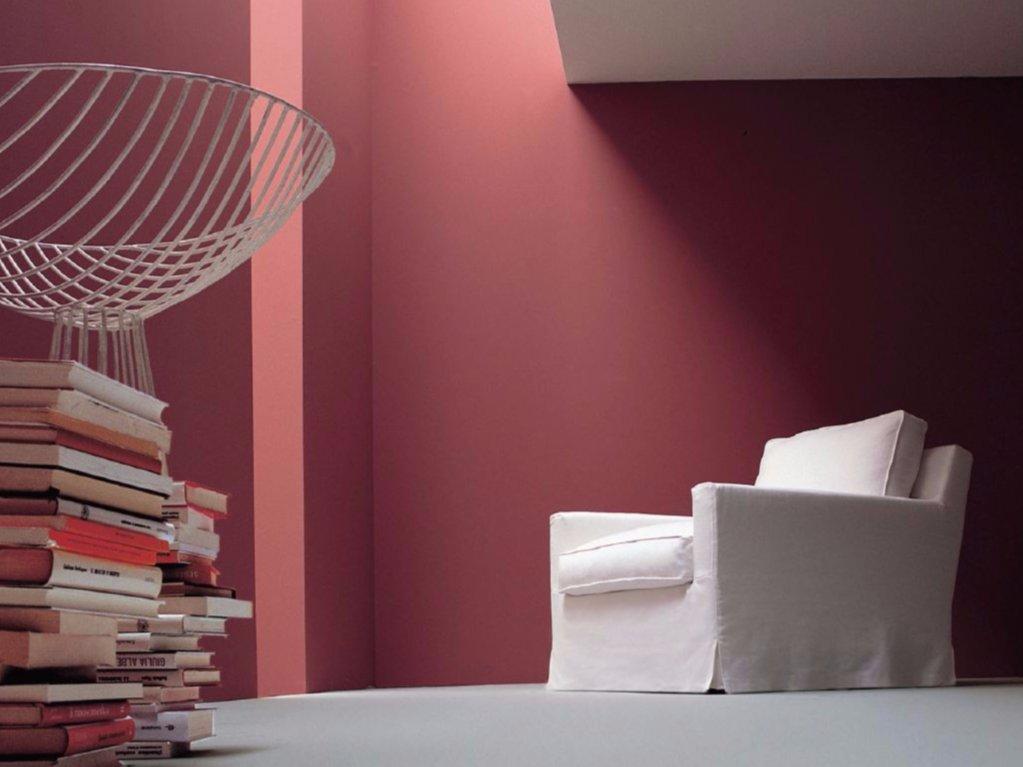 COUSY Contemporary style upholstered fabric armchair with armrests