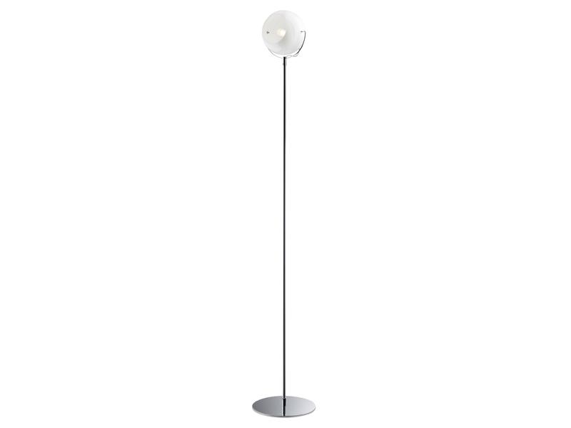 BELUGA WHITE Adjustable chrome plated floor lamp