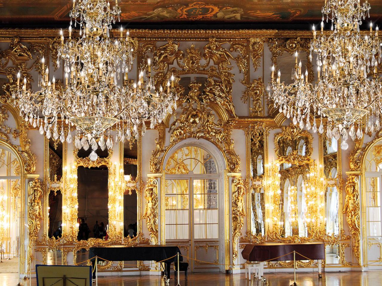 VERSAILLES 093/60-SH/P French Gold chandelier with Schoeler crystals