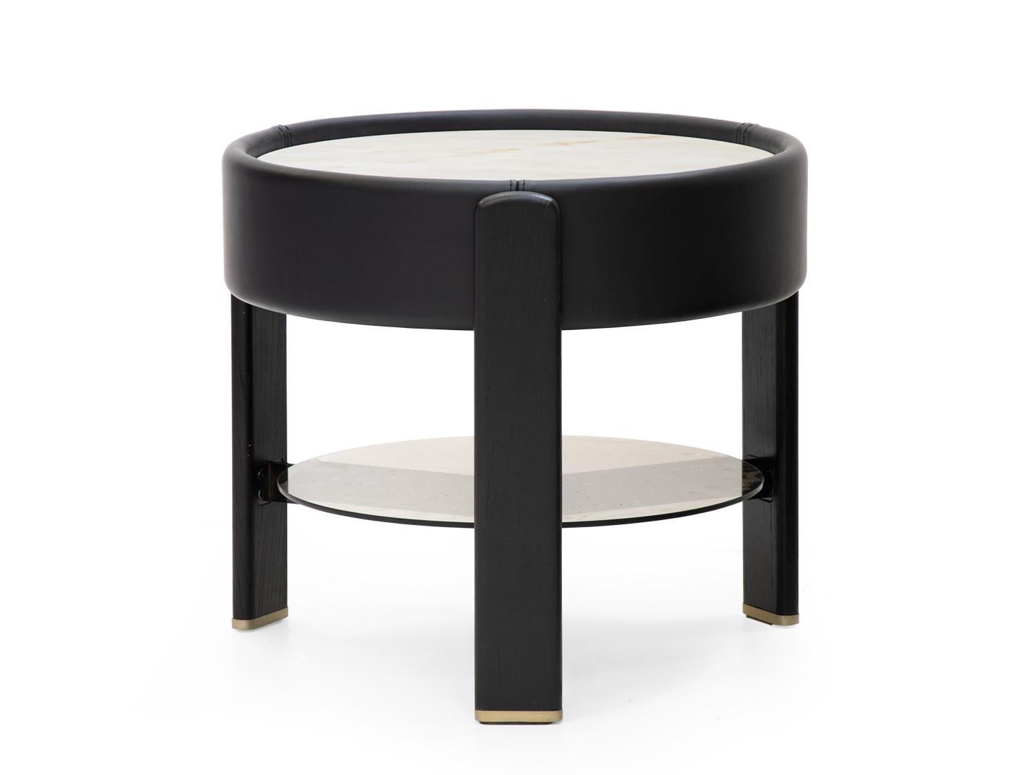 KEAN Round marble high side table
