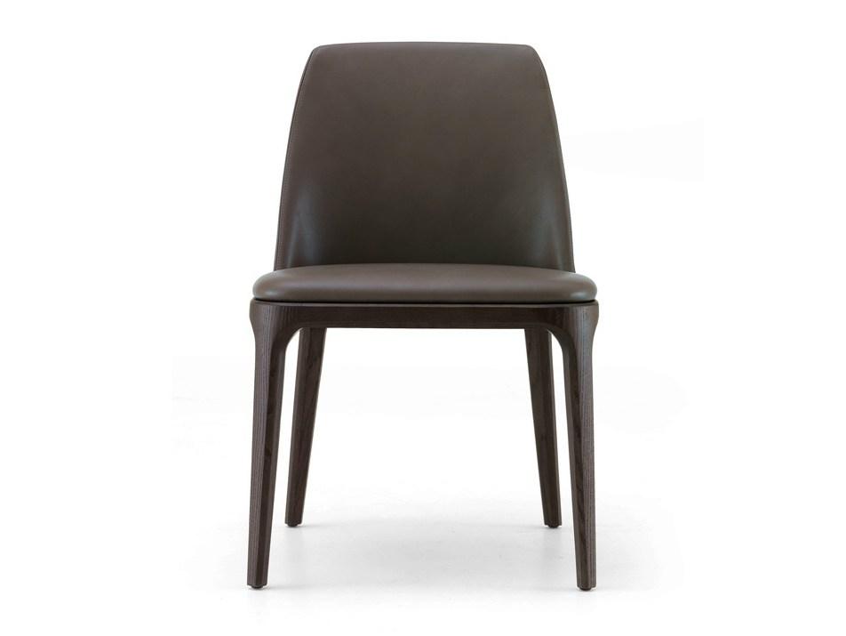 GRACE Upholstered leather chair