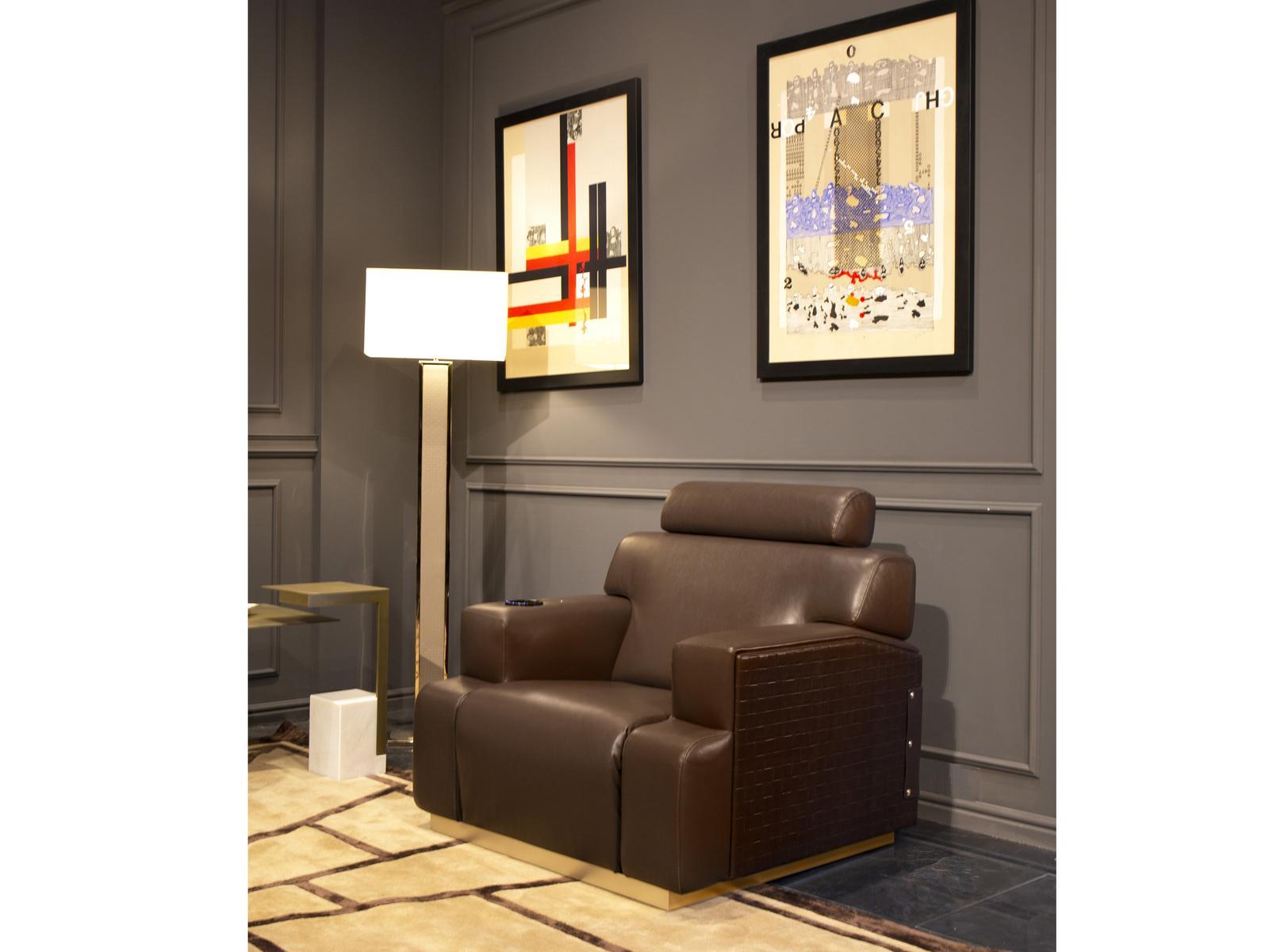 BOURBON Recliner relaxing leather armchair
