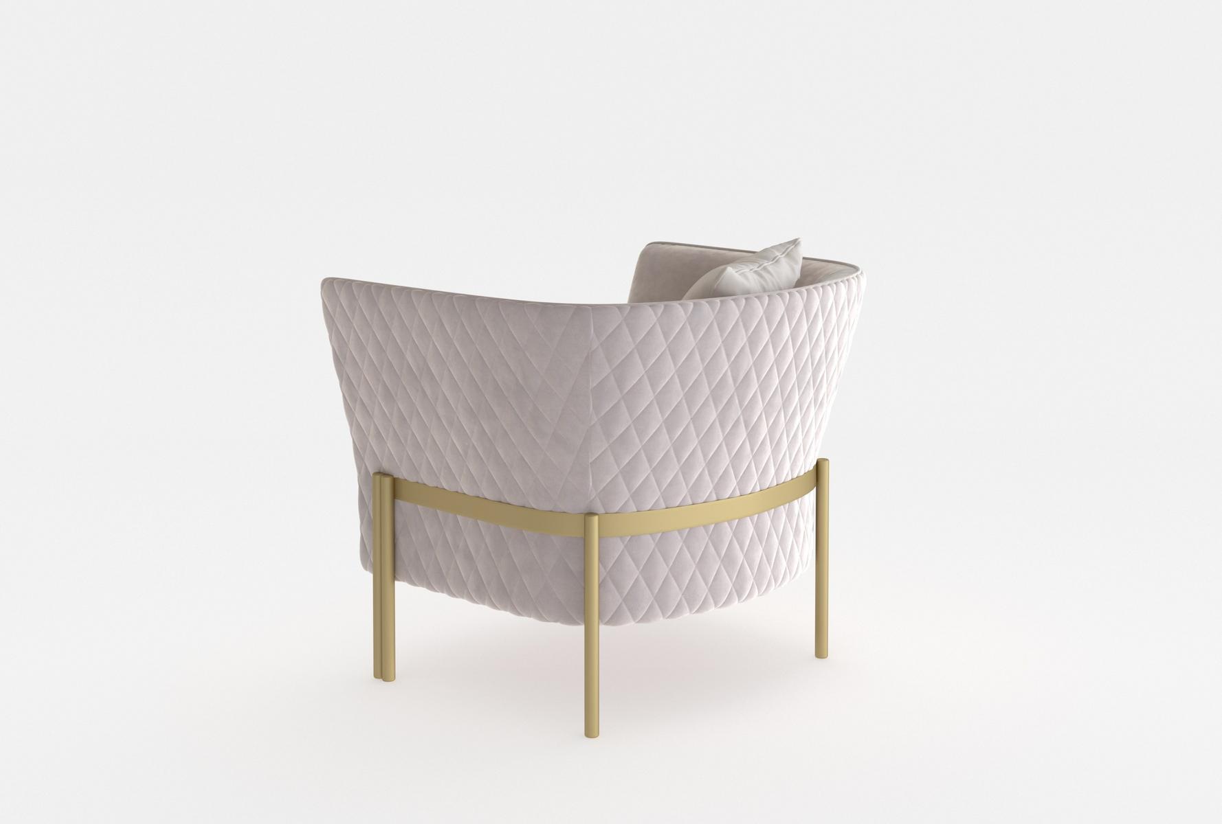 UNIVERSAL Fabric armchair with armrests