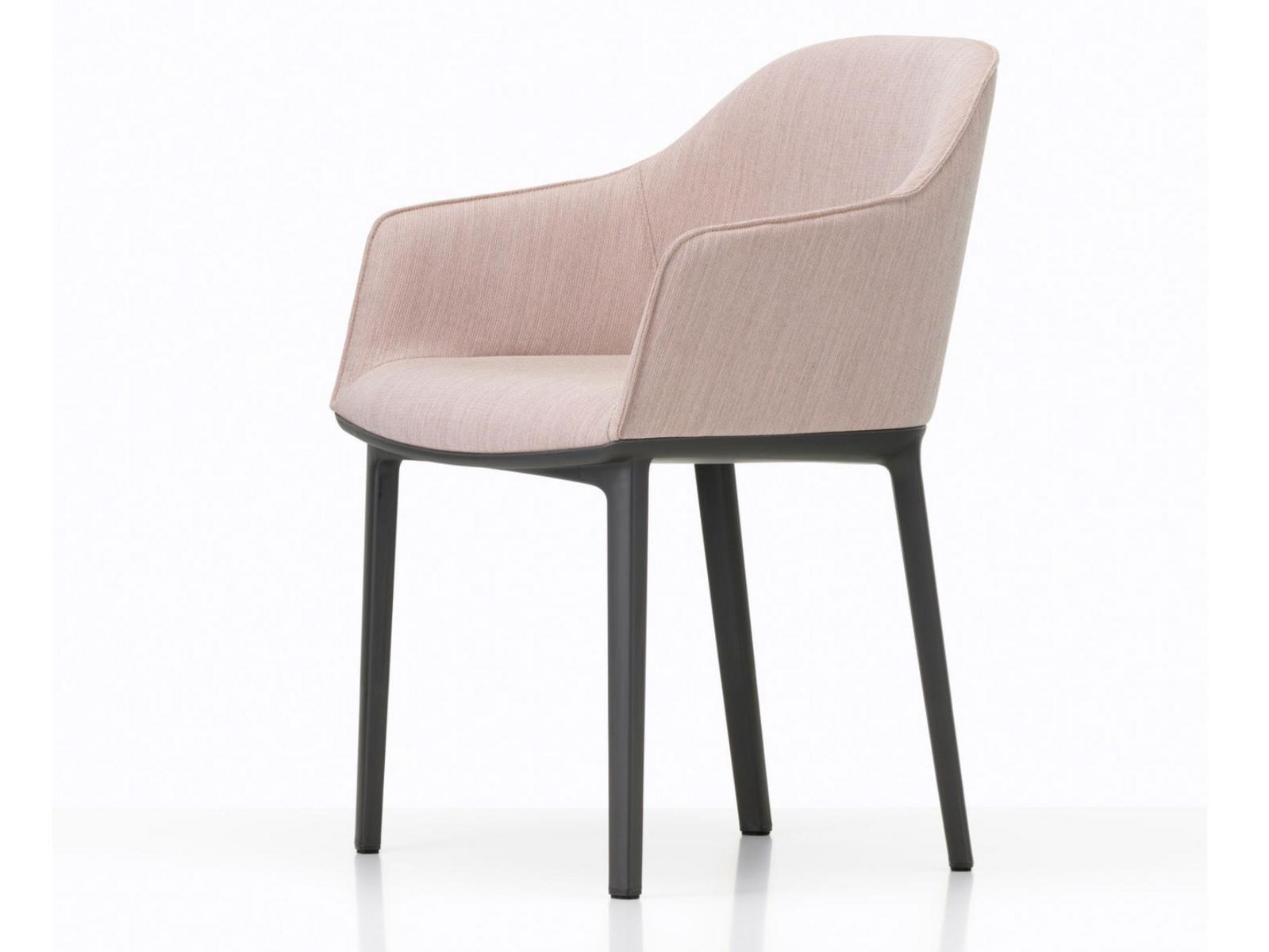 SOFTSHELL Upholstered fabric chair with armrests