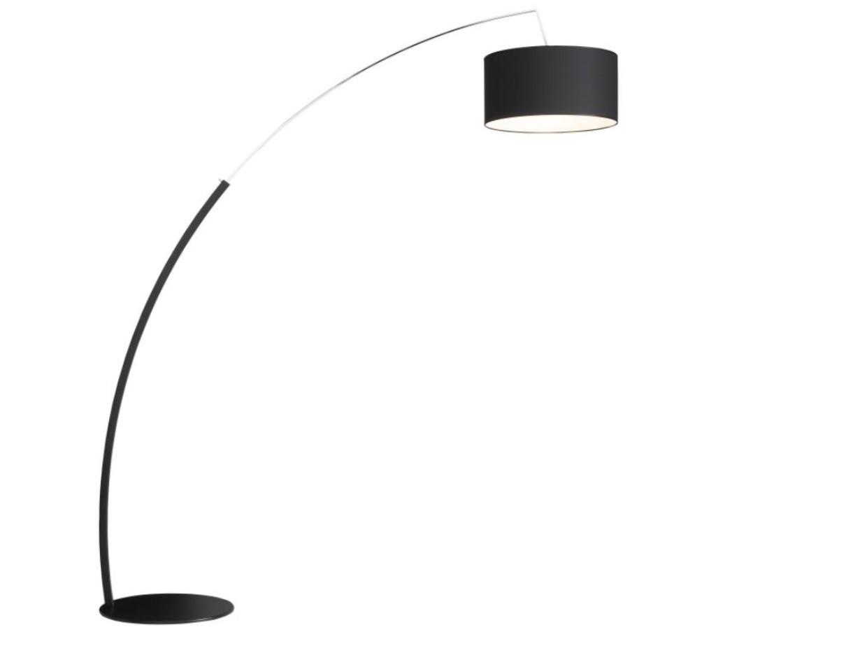 DIMENSIONS Metal floor lamp with cotton shade