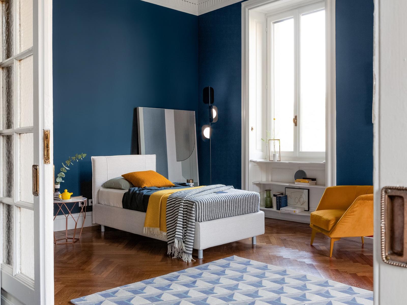 PACO Single bed with upholstered headboard