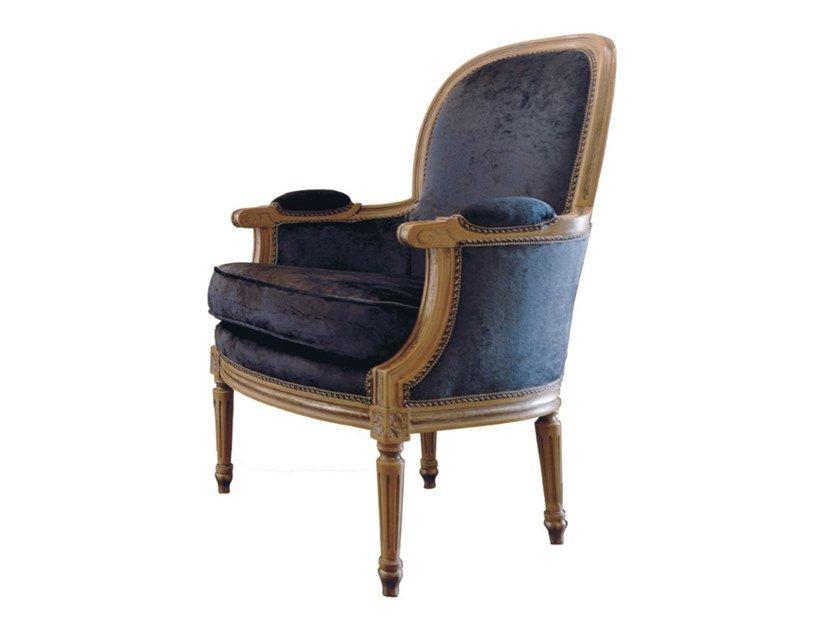 EMOZIONI Fabric easy chair with armrests