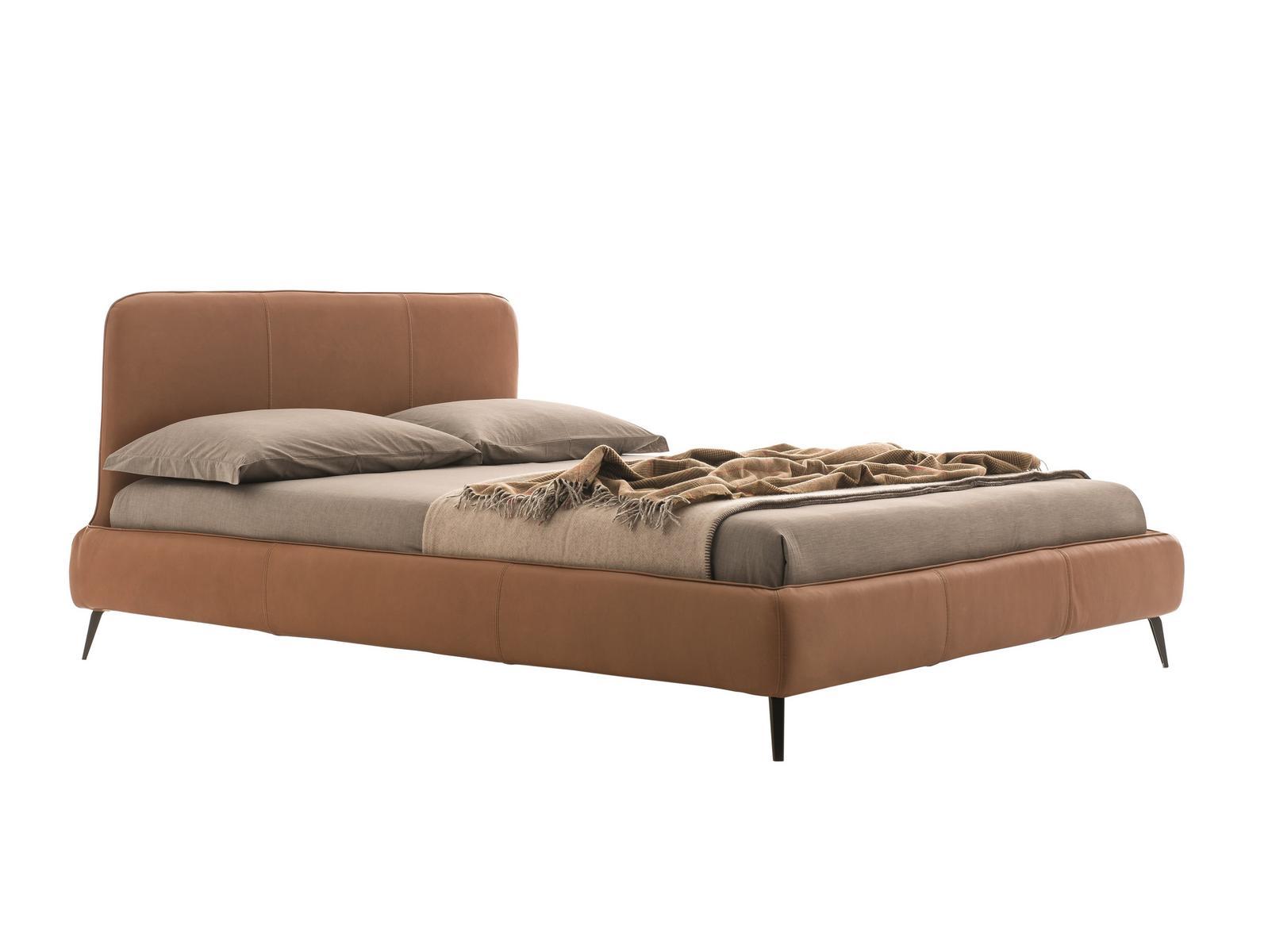 ARIS Upholstered bed with high headboard with upholstered headboard