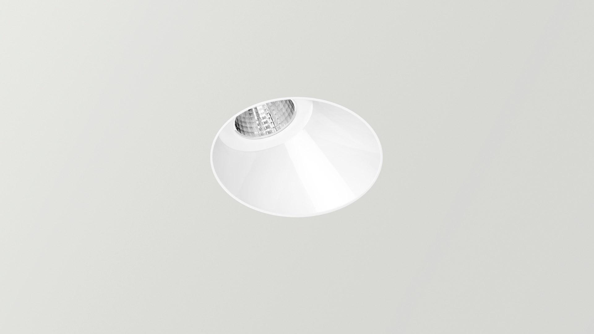 SHOT LIGHT M ASYMMETRIC TRIMLESS LED round recessed aluminium spotlight