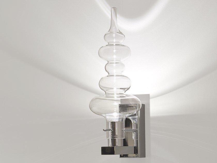 REFLEXX W1 Contemporary style LED indirect light glass wall lamp with fixed arm