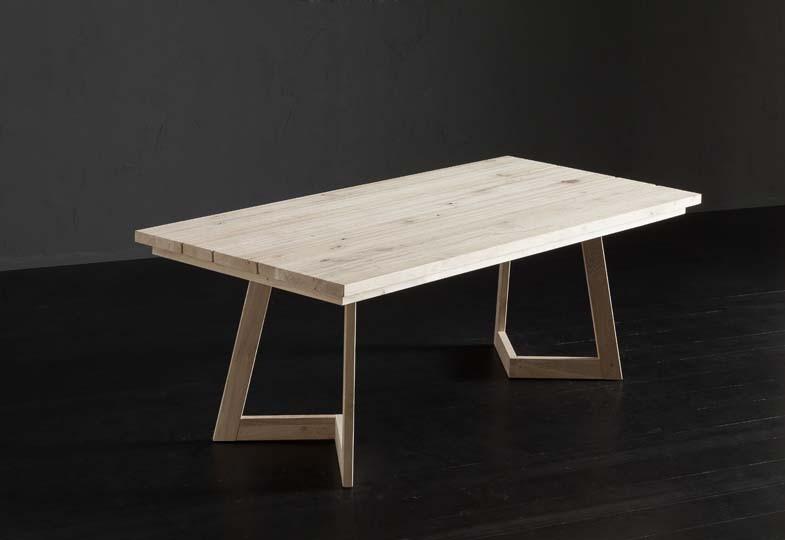 MADRID + SEVEN Rectangular wooden dining table